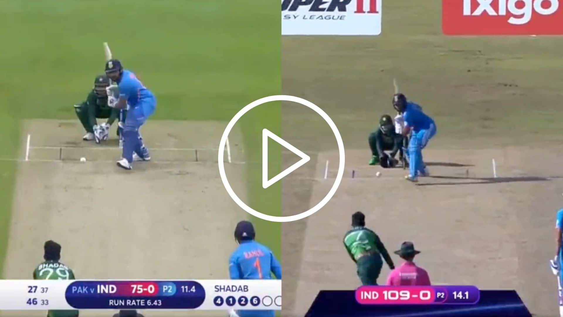 [Watch] Rohit Sharma Creates Similar Scenes Like 2019 WC As Shadab Khan Gets Thumped